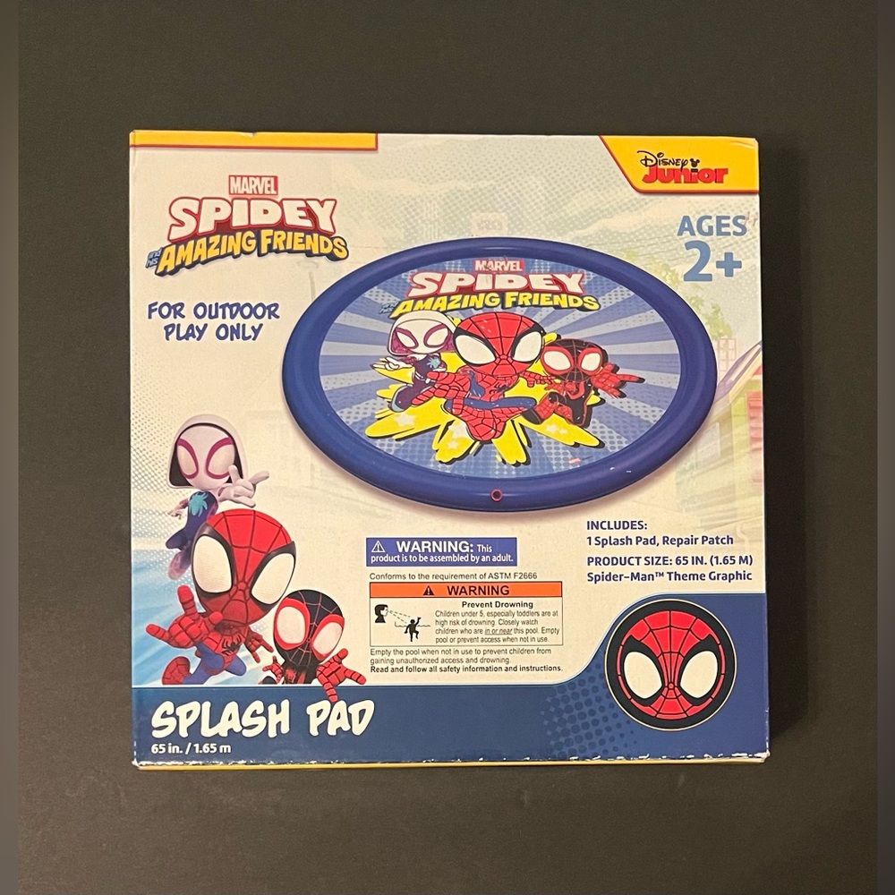 Bestway Marvel: Spider-Man & His Amazing Friends 65” Inflatable Splash Pad - NEW